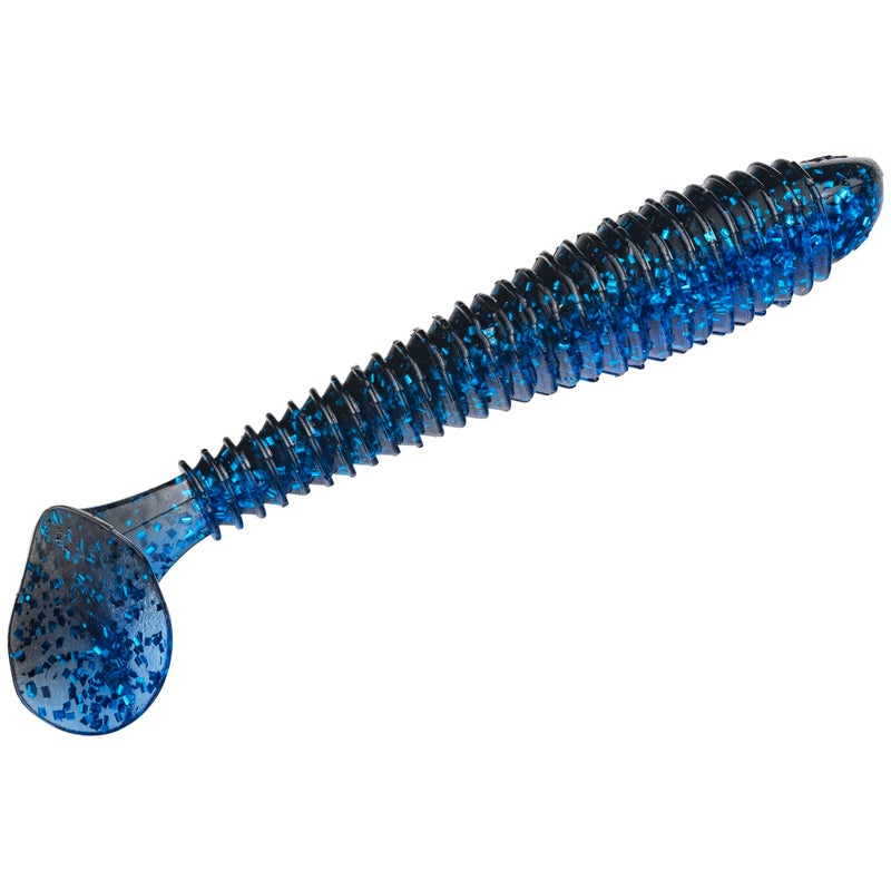 Strike King Rage Swimmer Fishing Lure, Soft Plastic Paddletail Minnow, Sleek Nose Cone, Softly Ribbed Body, Thin Tail